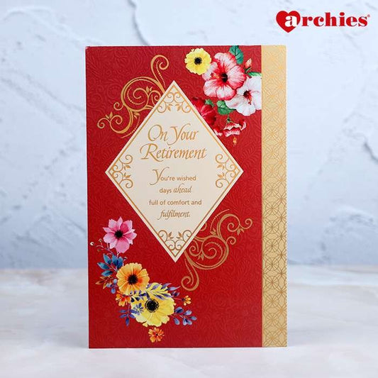 Archies On Your Retirement Orange Greeting Card