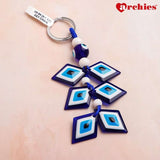 Archies Blue And White Protective Evil Eye Keychain