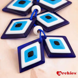 Archies Blue And White Protective Evil Eye Keychain