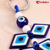 Archies Blue And White Protective Evil Eye Keychain