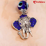 Archies Preciously Studded Lucky Ganesha Evil Eye Keychain