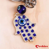 Archies Lucky Blessing Hands Blue And White Protective Evil Eye Keychain