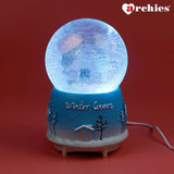 Archies Winter Lovers Snow Theme Light Up Water Ball Showpiece