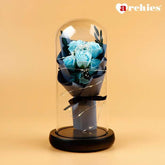 Archies Sky Blue Rose Bouquet Light Up Showpiece