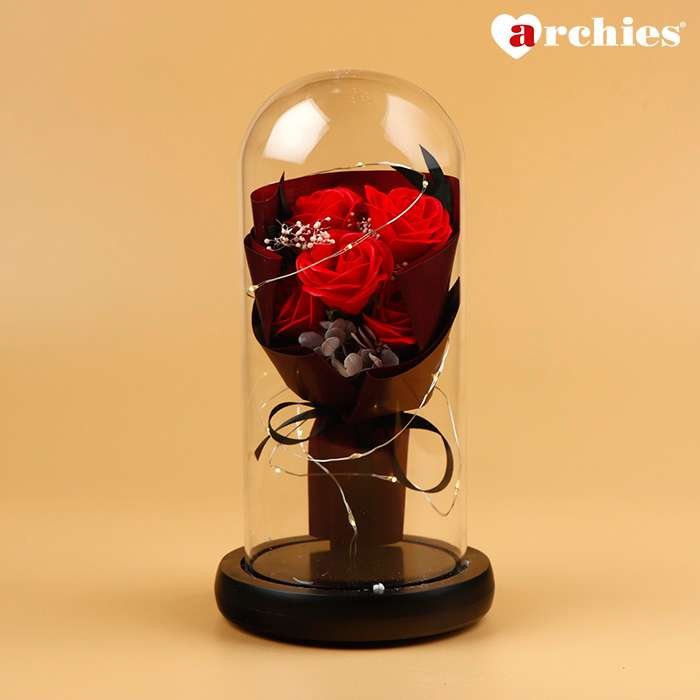 Archies Red Rose Bouquet Light Up Showpiece