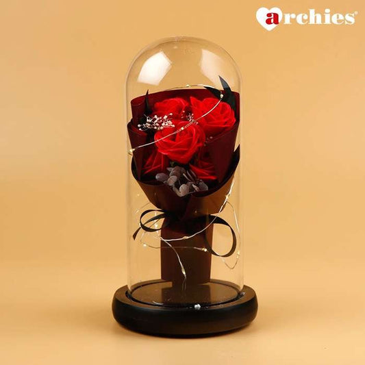 Archies Red Rose Bouquet Light Up Showpiece