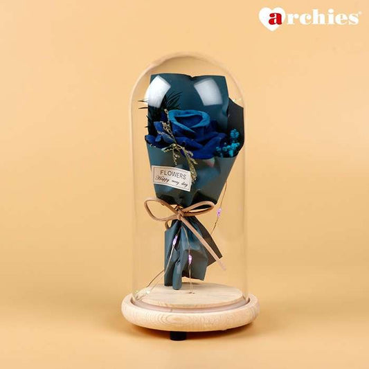 Archies Blue Rose Bouquet Beautiful Light Up Showpiece