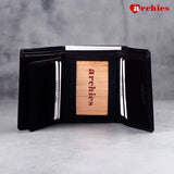 Archies Wooden Gift Box Three Fold Brown Gents Wallet