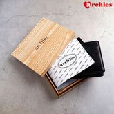 Archies Wooden Gift Box Luxurious Black Gents Wallet