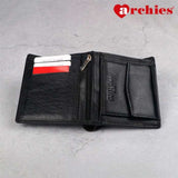 Archies Tin Box Exclusive Design Black Gents Wallet With Chain