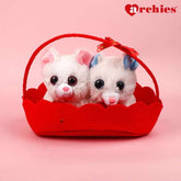 Archies Couple Mouse In Red Basket Soft Toy