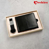 Archies Black Wallet And Key Chain Gift Set