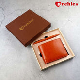 Archies Tan Wallet And Pen Gift Set