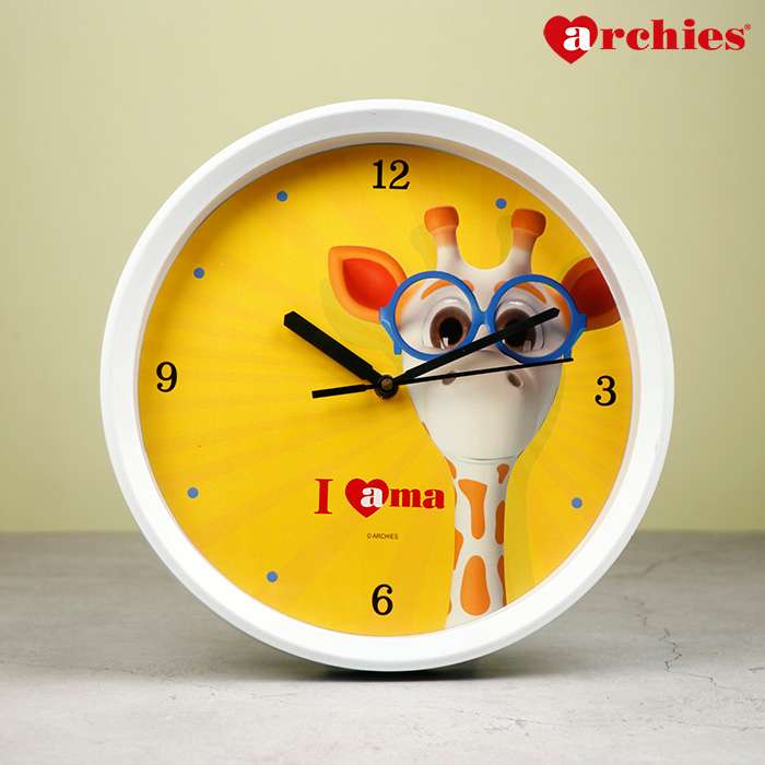 Archies Yellow AMA Wall Clock