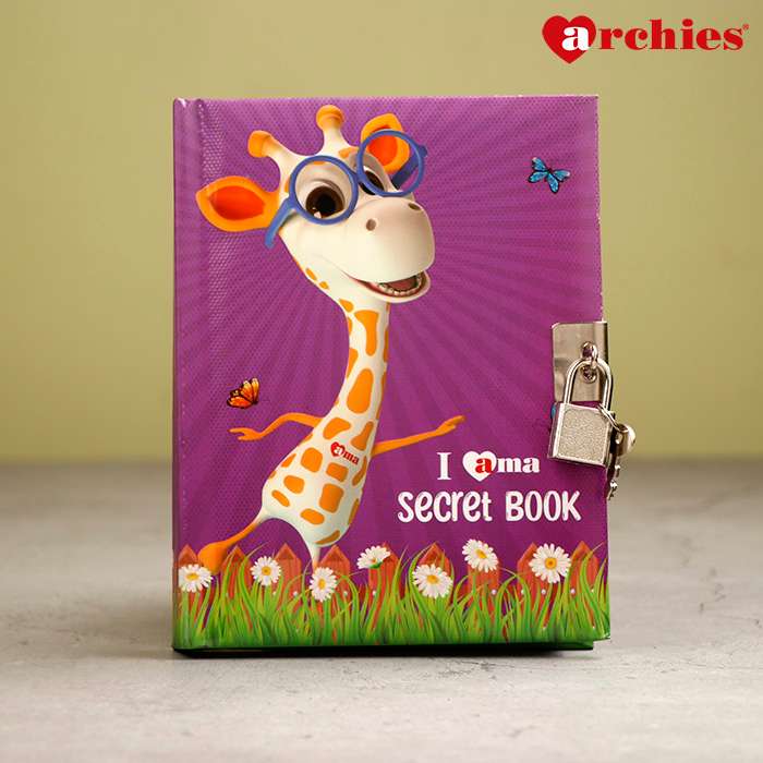 Archies Purple I AMA Secret Book Diary With Key And Lock