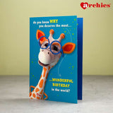 Archies AMA Pop Up Wonderful Birthday Greeting Card