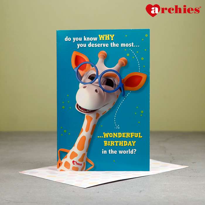 Archies AMA Pop Up Wonderful Birthday Greeting Card