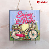 Archies Enjoy The Ride Pretty Cycle Wooden Key Holder
