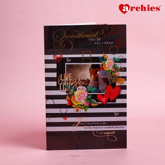 Archies Sweetheart You Are All I Need Romantic Greeting Card