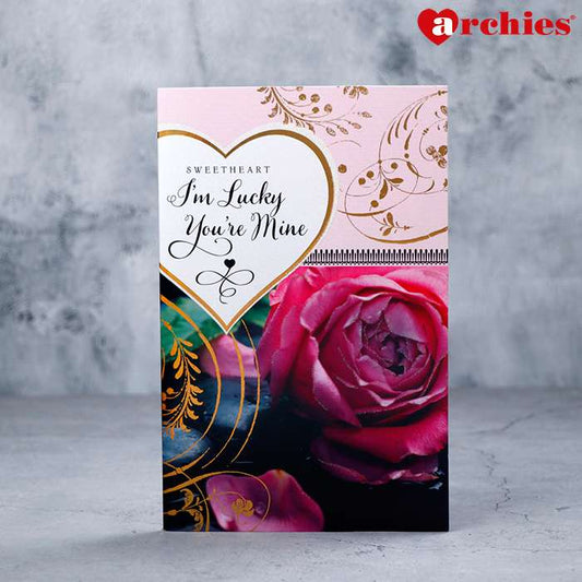 Archies I Am Lucky You Are Mine Romantic Greeting Card