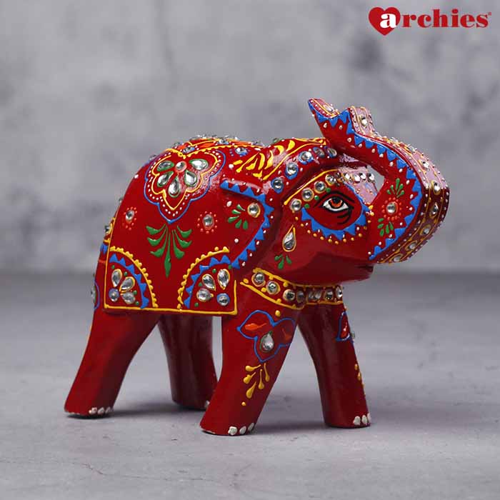 Desi Archies Handcrafted Red Elephant