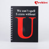 Success Motivational Quote Spiral Notebook