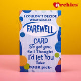 ARCHIES Original Aesthetic Farewell Greeting Card with Cute notes