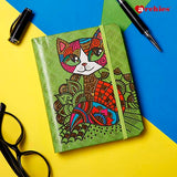 Cat Illustration Exercise Book with Elastic