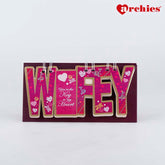 You're the Key To My Heart Wifey Quotation Book