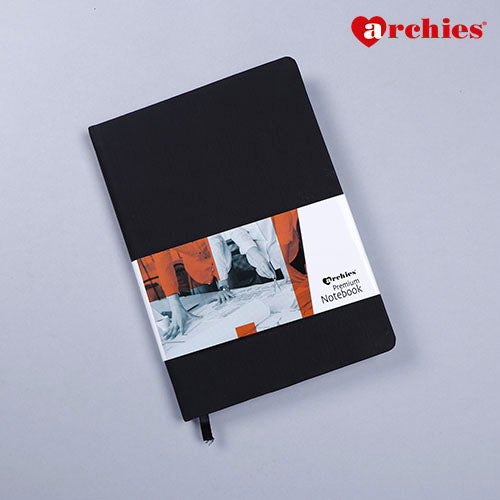Archies Premium Corporate Notebook with elastic Black