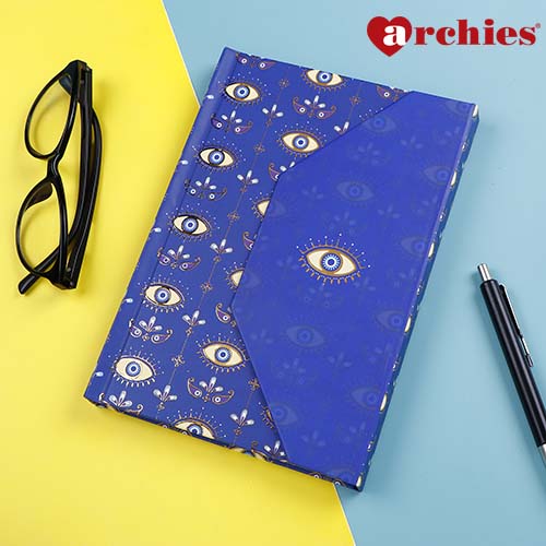 Beautiful Evil Eye Printed Notebook with Magnetic Closure