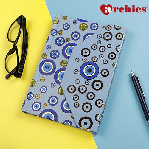 Aesthetic Evil Eye Protection Notebook with Magnetic Closure