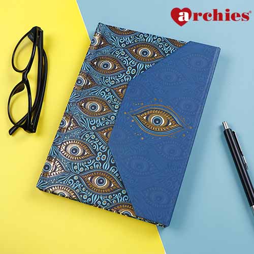 Evil Eye Themed Notebook with Magnetic Closure