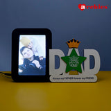 Dad You are My King Wooden Photo Frame LED
