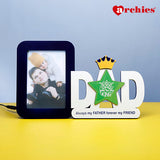 Dad You are My King Wooden Photo Frame LED