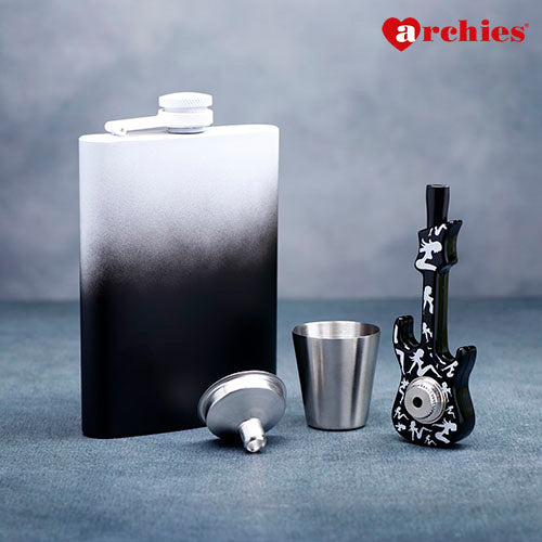 Matt Finish Hip Flask Gift Set