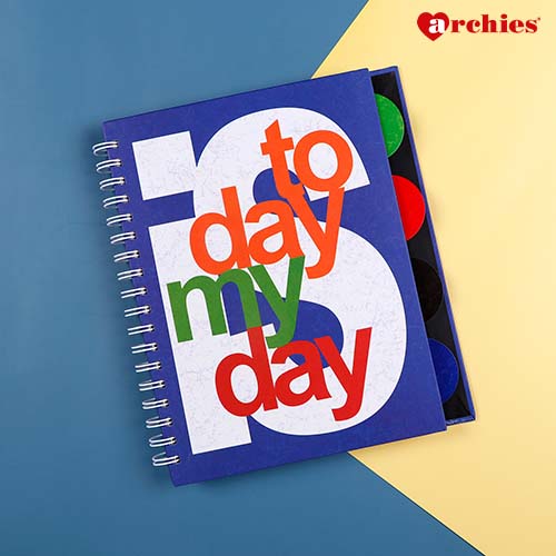 Is Today My Day Spiral Notebook Blue