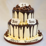 Two Tier Chocolake with Home Made chocolates