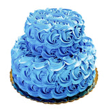 Chocolate Blue Rose Cake Two Tier