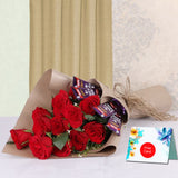 ChocoBloom Bouquet Roses with Chocolates Bouquet
