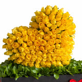 Forever Yours Roses yellow roses heart shape Arrangement