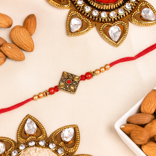 Antique Kundan Rakhi and Almonds
