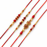 Set Of 4 Rakhi With Big Ferrero Rocher Chocolates
