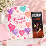 "Radiant Wishes" Personalized Daughter's Day Card with Hershey's Dark 'N' Rich Coffee