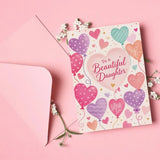 "Radiant Wishes" Personalized Daughter's Day Card with Hershey's Dark 'N' Rich Coffee