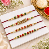 Family Set Rakhi With Soan Papdi