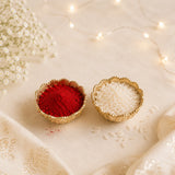 Set Of 2 Rudraksha Rakhi With Temptations Chocolates