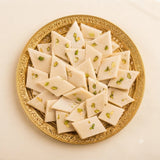 Pistachio Kaju Katli With Set Of 2 Rakhi