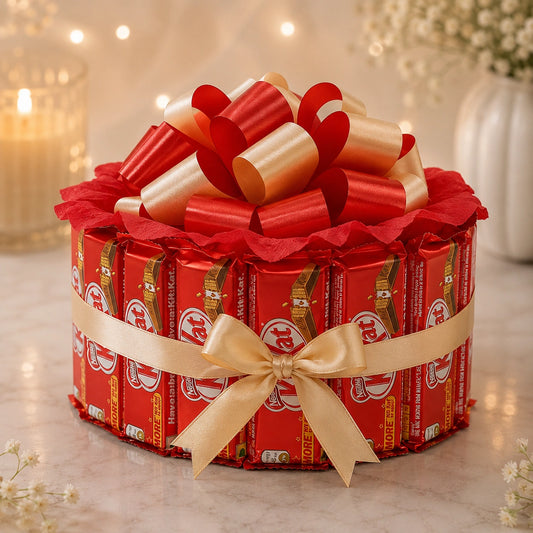 17 Pcs KitKat Chocolate Bouquet with Rose Petals