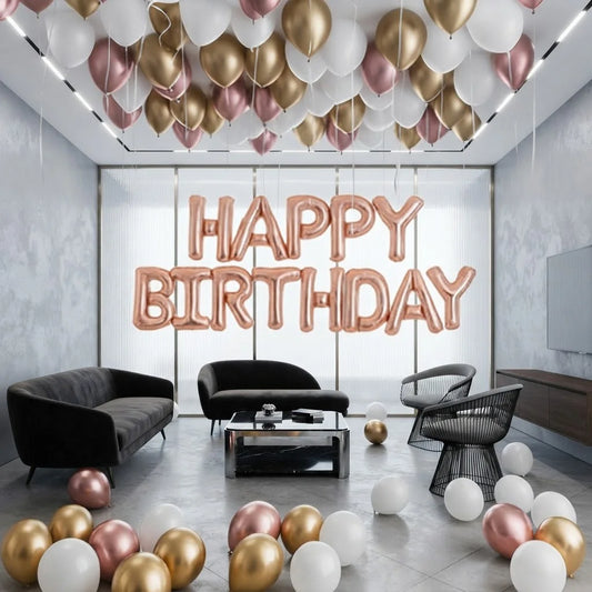 Rose Gold Ceiling Balloon Room Decor
